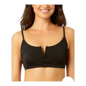 Salt+Cove Juniors’ Ribbed V-Wire Bikini Top Black Size L NWT